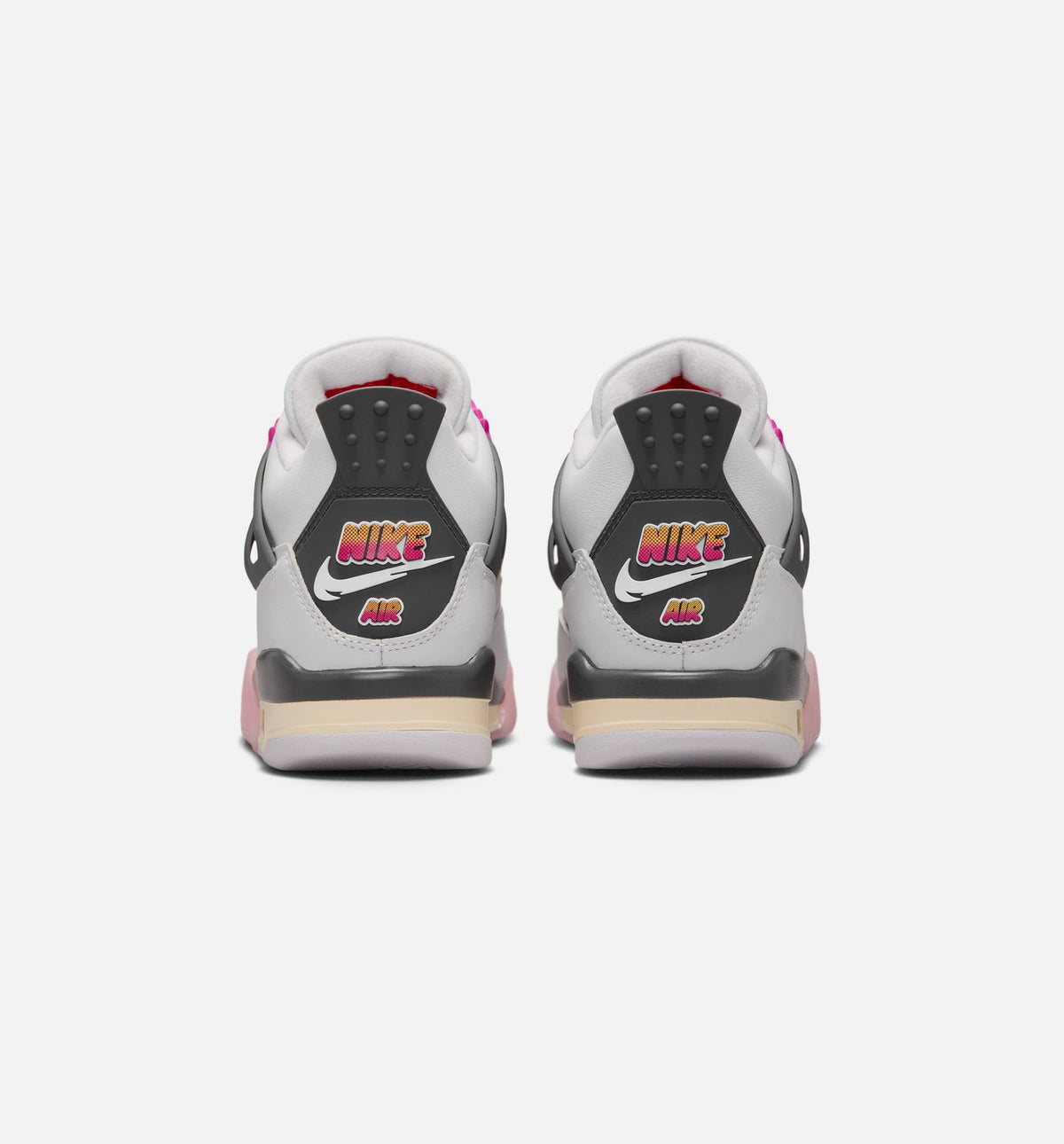 Air Jordan 4 Retro Comic – Grade School Lifestyle Shoe (Off White/Fire Pink/Anthracite)