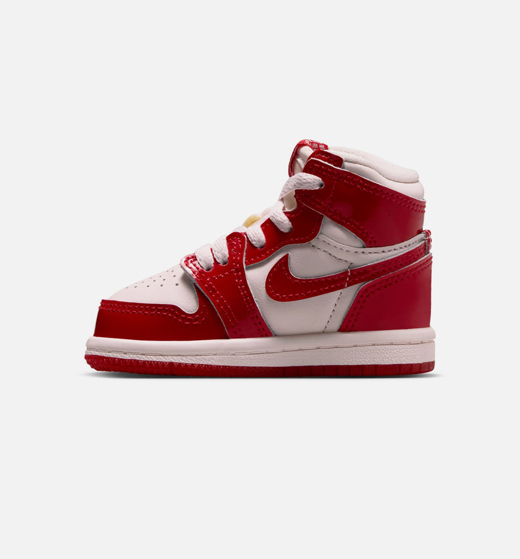 Air Jordan 1 Retro High OG Nails and Grails – Infant/Toddler Lifestyle Shoe (University Red/Metallic Silver)