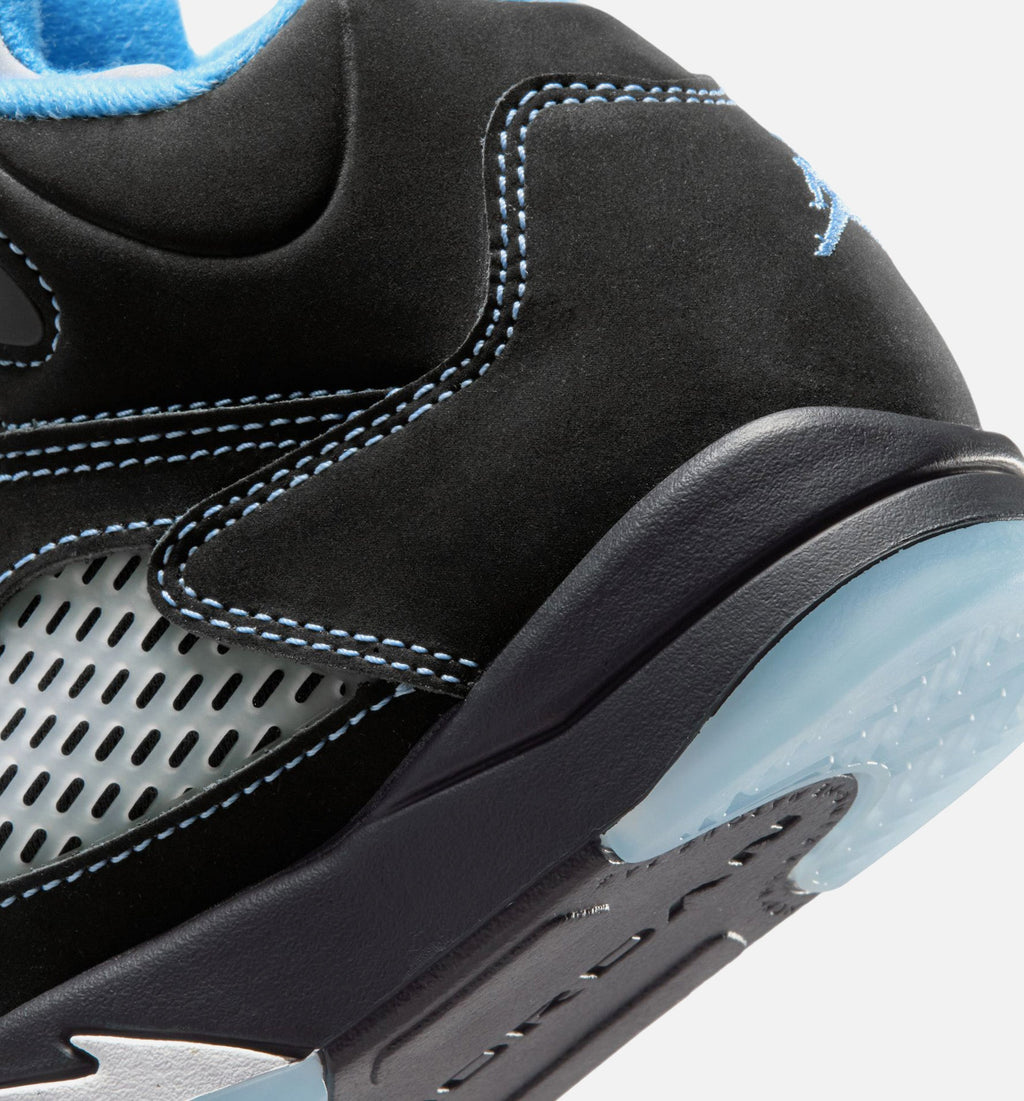Air Jordan 5 Retro Black Carolina – Preschool Lifestyle Shoe (Black/University Blue/White)