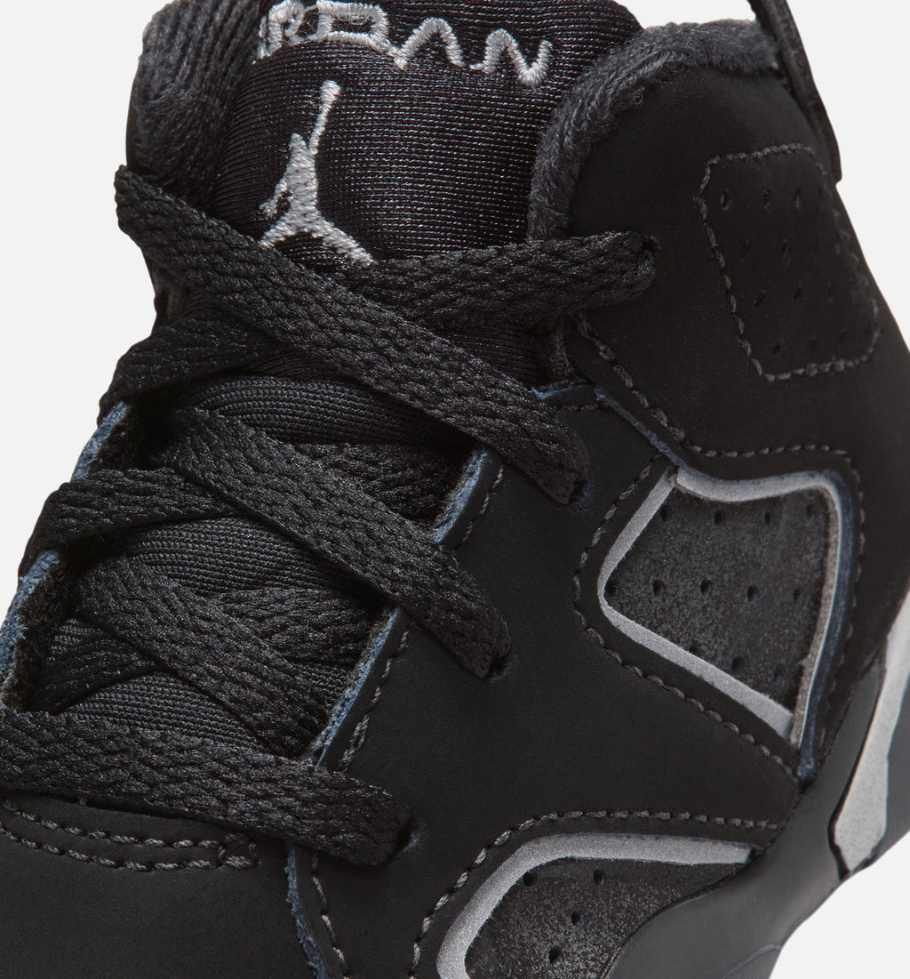 Air Jordan 6 Cap & Gown – Infant/Toddler Lifestyle Shoe (Black/Reflective Silver/Black)