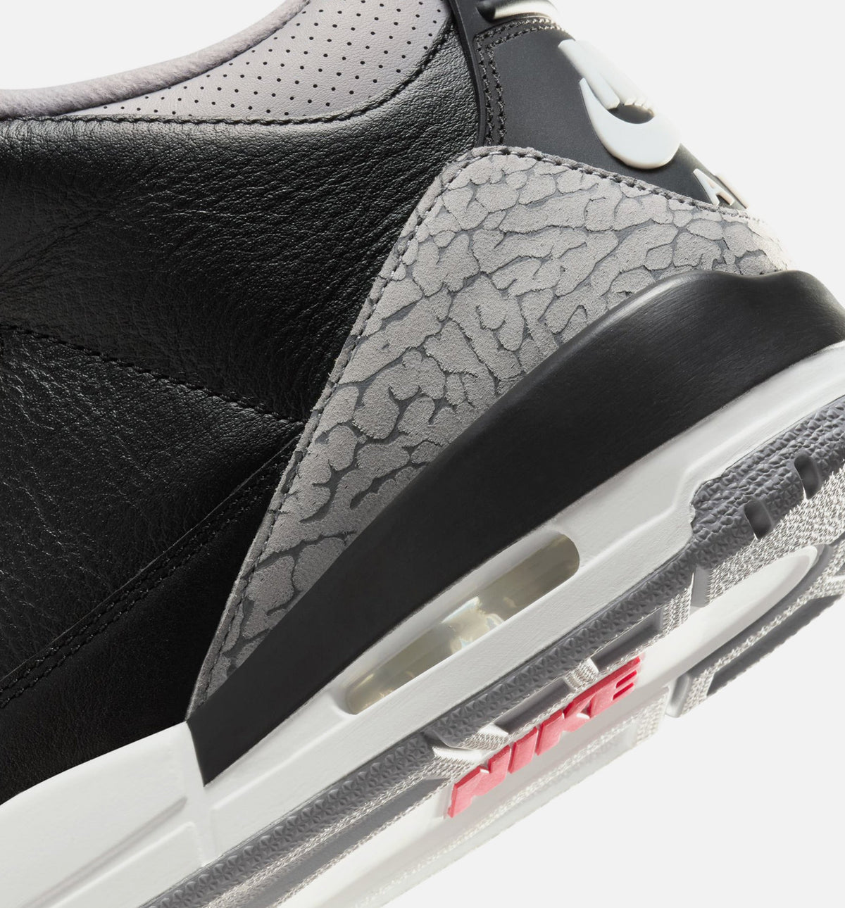 Air Jordan 3 Retro Black Cement – Men’s Lifestyle Shoe (Black/Fire Red/Cement Grey/Summit White)