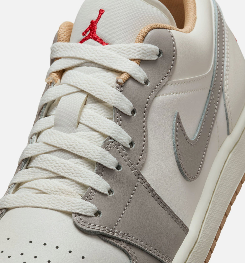 Air Jordan 1 Low – Men’s Lifestyle Shoe (Sail/Fire Red/College Grey/Hemp)
