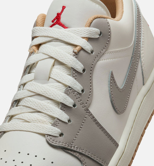 Air Jordan 1 Low – Men’s Lifestyle Shoe (Sail/Fire Red/College Grey/Hemp)