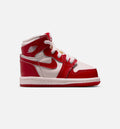 Air Jordan 1 Retro High OG Nails and Grails – Infant/Toddler Lifestyle Shoe (University Red/Metallic Silver)