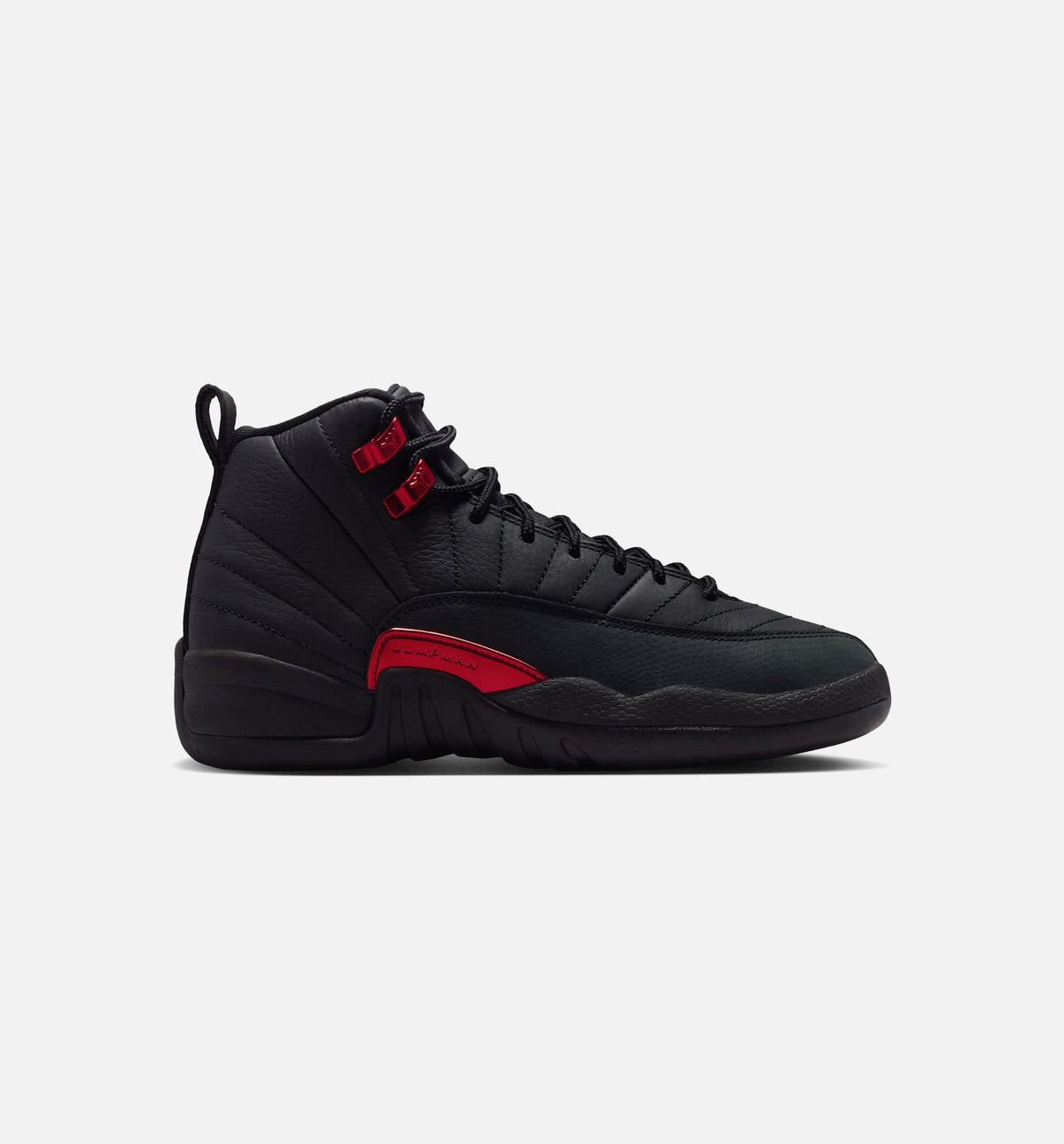 Air Jordan 12 Retro Bloodline – Grade School Lifestyle Shoe (Black/Varsity Red)