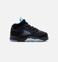 Air Jordan 5 Retro Black Carolina – Infant/Toddler Lifestyle Shoe (Black/University Blue/White)