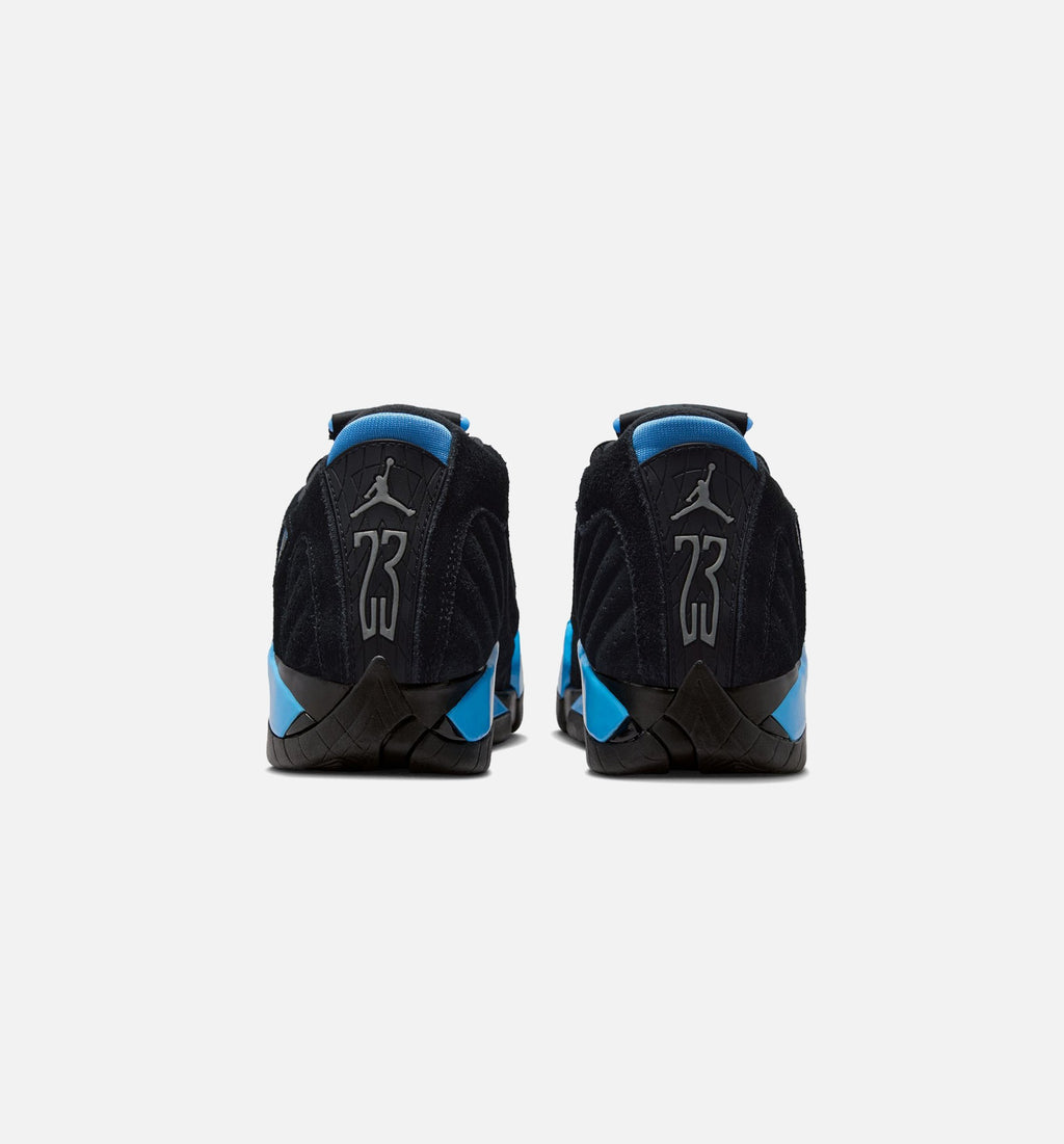 Air Jordan 14 Retro Black University Blue – Grade School Lifestyle Shoe (Black/White/University Blue)