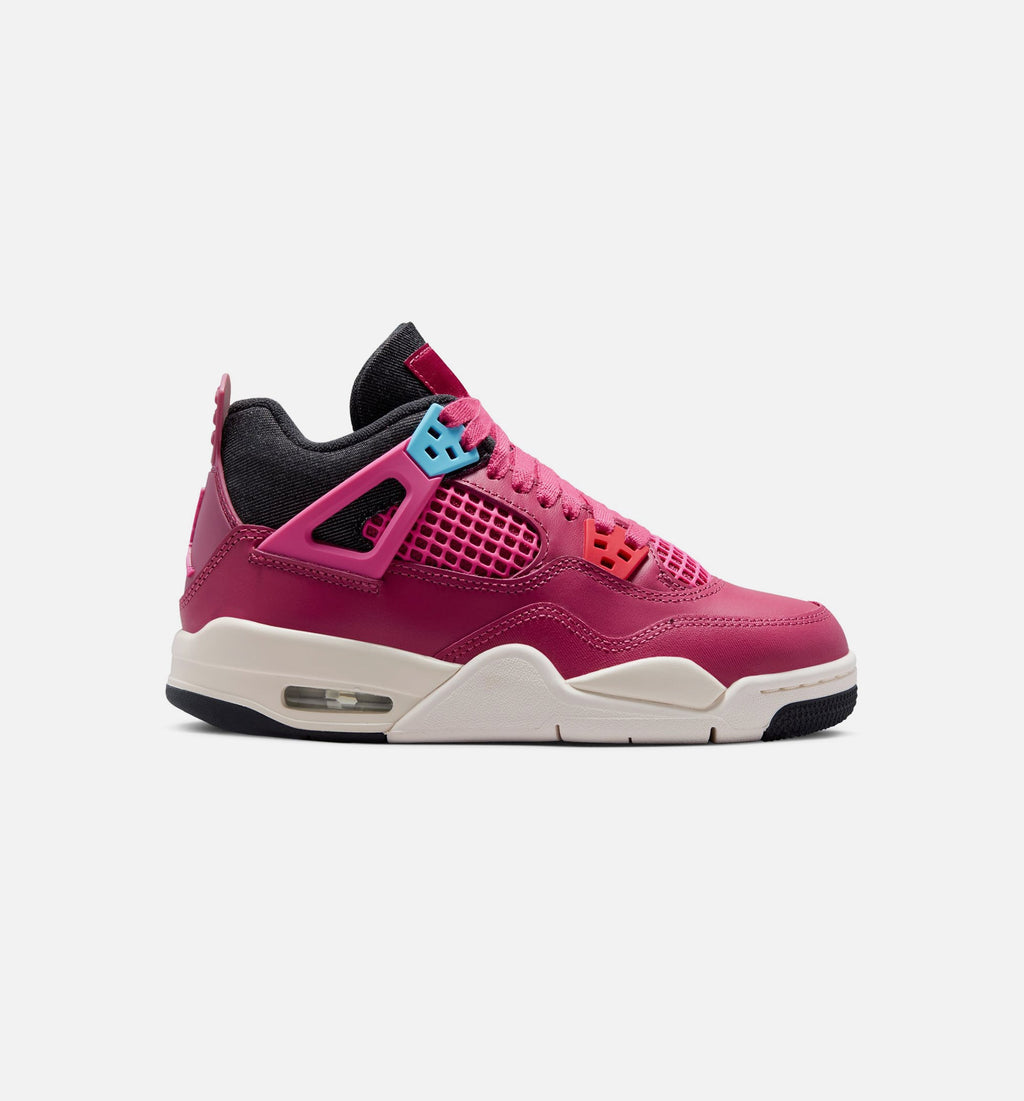 Air Jordan 4 Retro She’s A Star – Grade School Lifestyle Shoe (Sweet Beet/Desert Pink/Off Noir/Chalk)