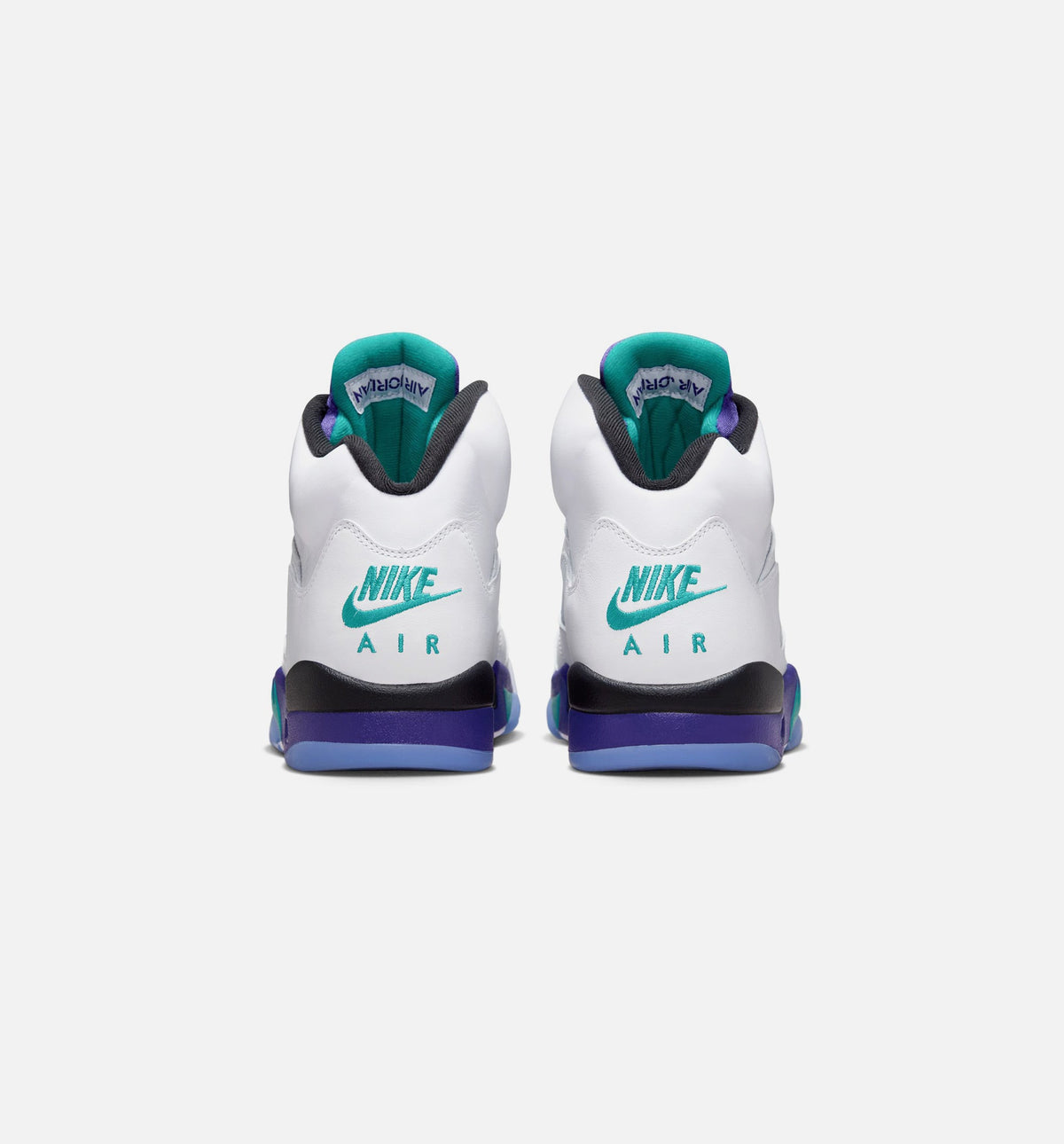 Air Jordan 5 Retro Grape – Men’s Lifestyle Shoe (White/New Emerald/Grape Ice/Black)