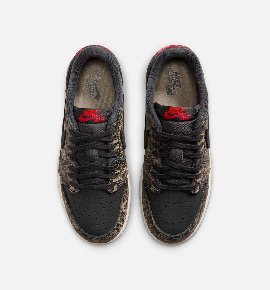 Air Jordan 1 Retro Low OG Laser Black and Varsity Red – Grade School Lifestyle Shoe (Black/Varsity Red/Summit White)