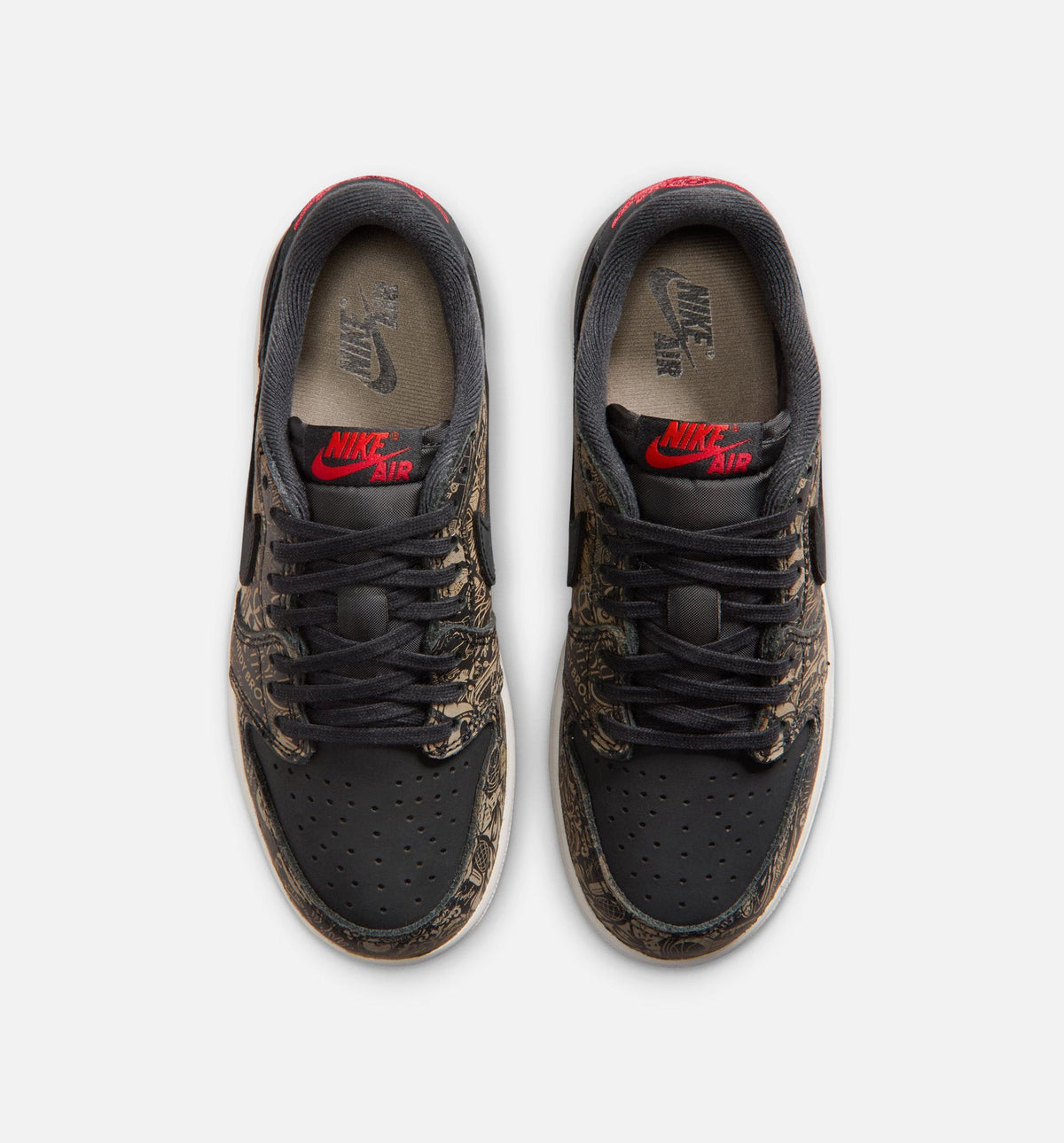 Air Jordan 1 Retro Low OG Laser Black and Varsity Red – Grade School Lifestyle Shoe (Black/Varsity Red/Summit White)