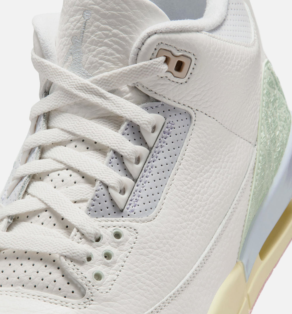 Air Jordan 3 Retro Sail and Jade Aura – Men’s Lifestyle Shoe (Sail/Jade Aura/Aura/Iced Carmine)