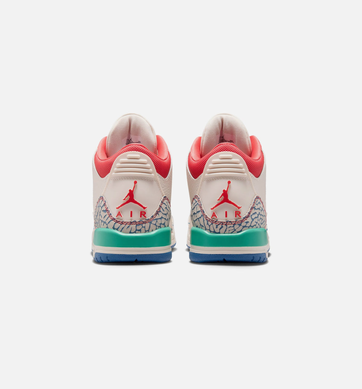 Air Jordan 3 Retro Play Your Way – Grade School Lifestyle Shoe (Chalk/Track Red/True Blue/Kinetic Green)