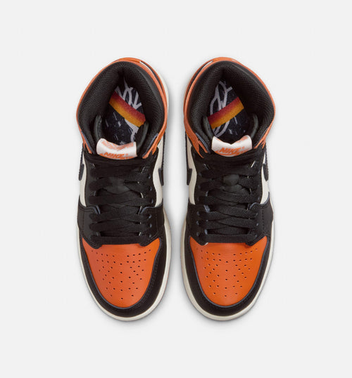 Air Jordan 1 Retro High OG Shattered Backboard – Grade School Lifestyle Shoe (Black/Sail/Starfish)