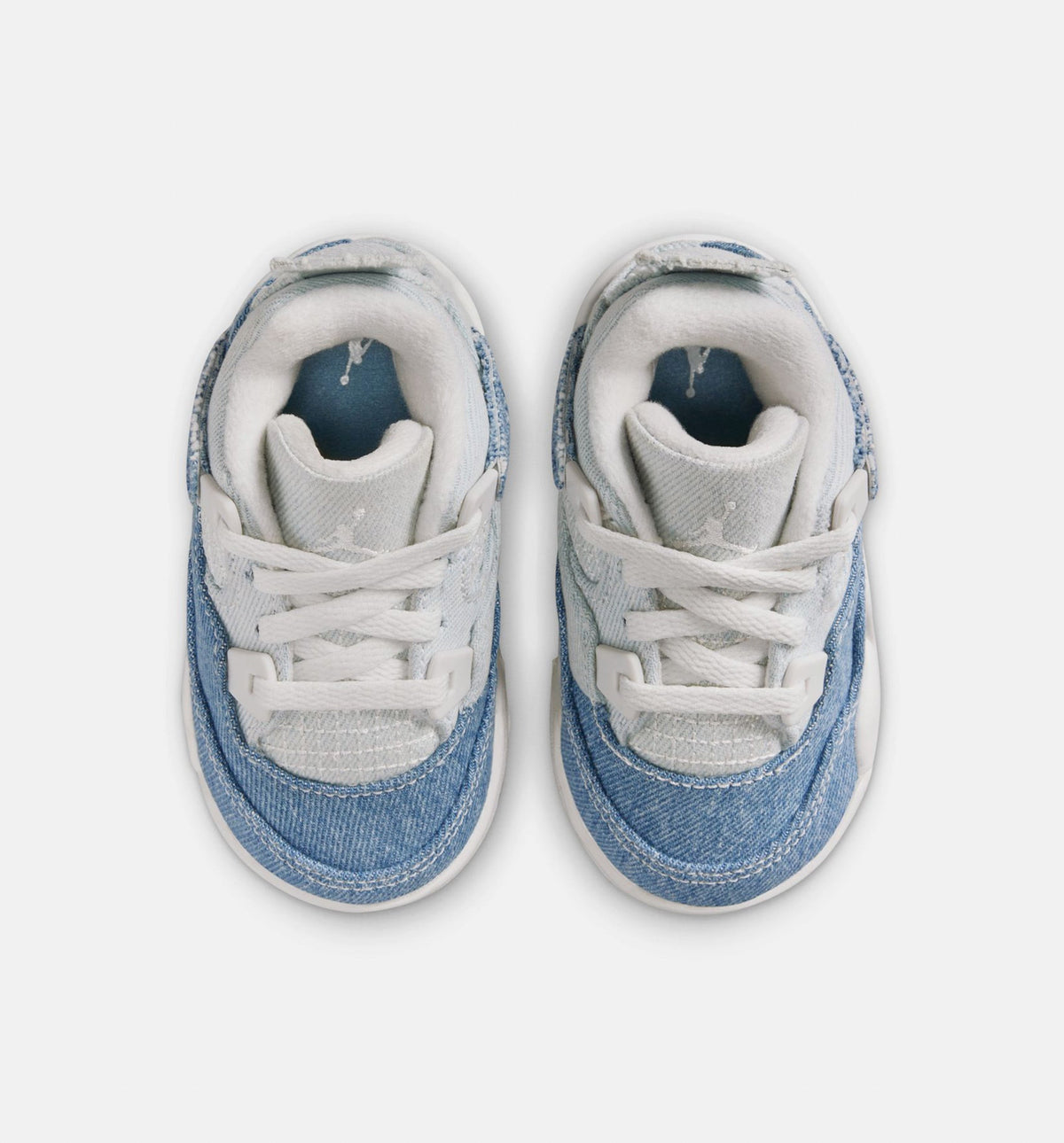 Air Jordan 4 Retro Worn Blue – Infant/Toddler Lifestyle Shoe (Sail/Worn Blue/Metallic Gold)