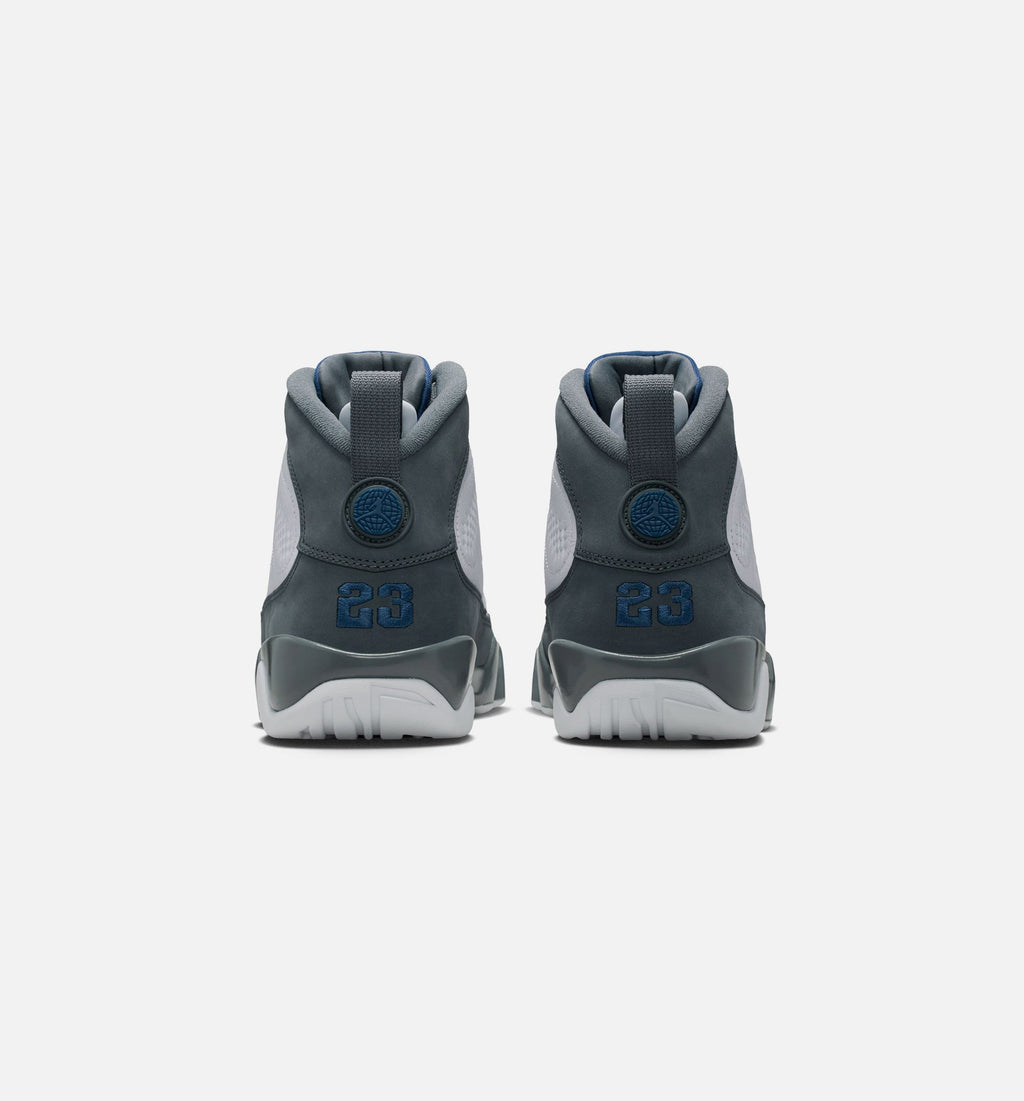 Air Jordan 9 Retro Flint Grey and French Blue – Men’s Lifestyle Shoe (White/French Blue/Flint Grey)