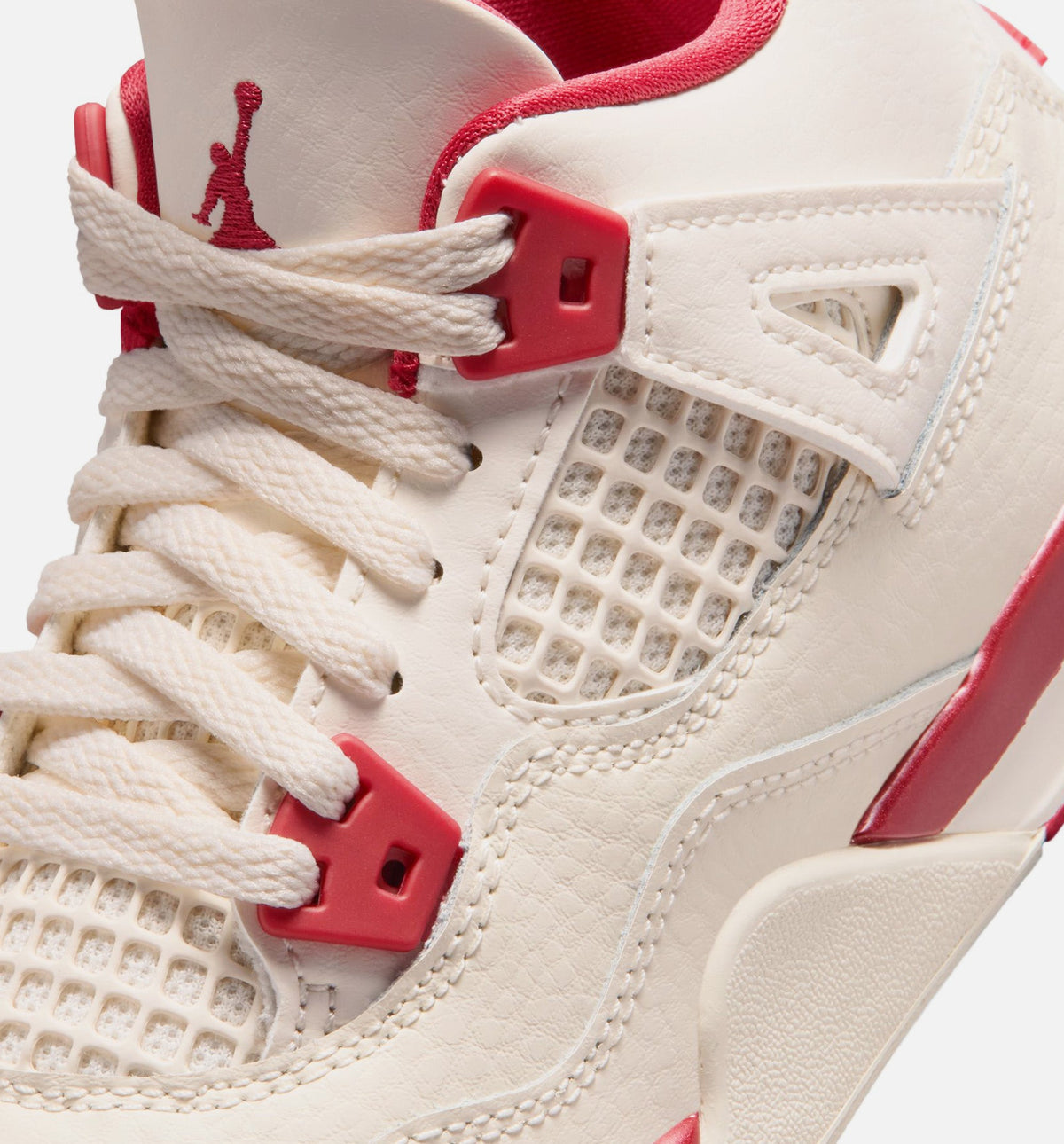 Air Jordan 4 Retro Valentine’s Day – Preschool Lifestyle Shoe (Pale Ivory/Sierra Red/Tough Red)