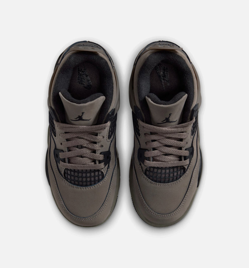 Air Jordan 4 Retro Cave Stone and Black – Preschool Lifestyle Shoe (Cave Stone/Black/Moon Particle)