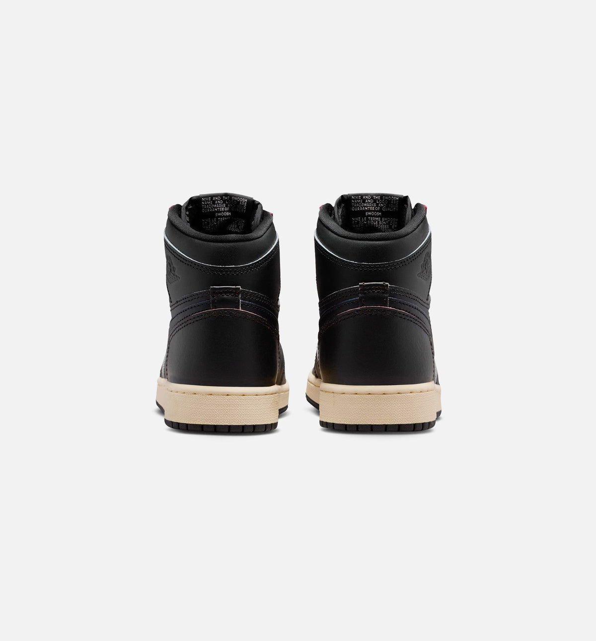 Air Jordan 1 Retro High OG Black and Muslin – Grade School Lifestyle Shoe (Black/Muslin)
