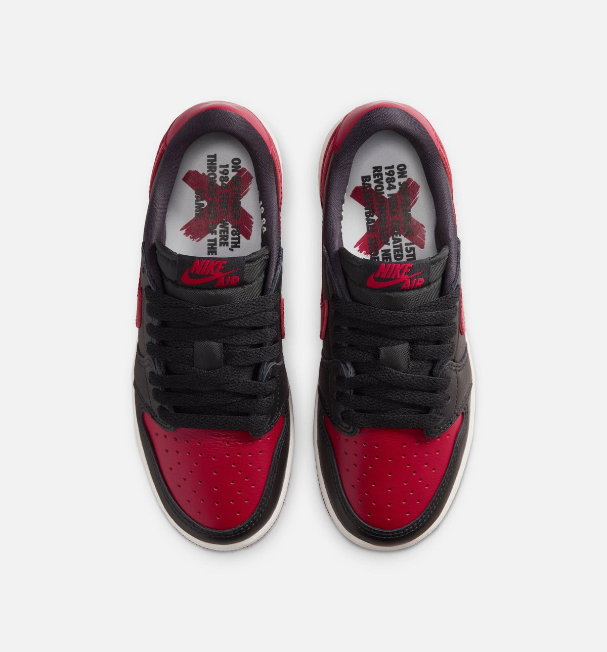 Air Jordan 1 Retro Low OG Banned – Grade School Lifestyle Shoe (Black/Varsity Red/Summit White)
