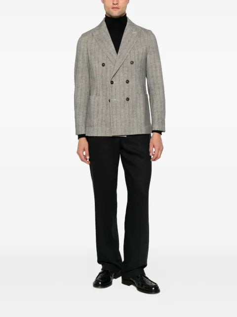 Circolo 1901 herringbone double-breasted blazer