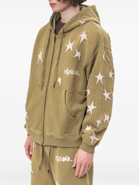 KidSuper patchwork star-appliqué hoodie