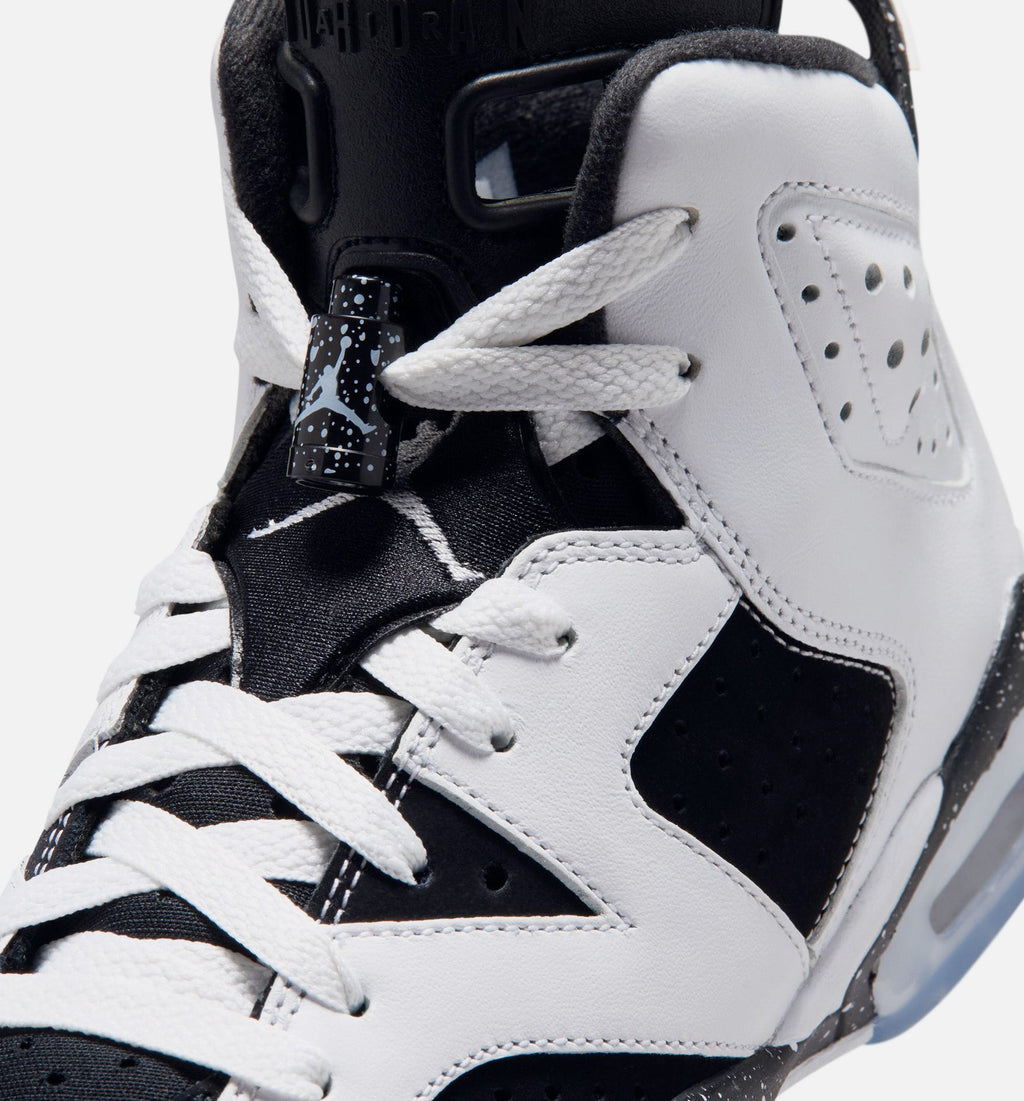 Air Jordan 6 Retro Black and White – Grade School Lifestyle Shoe (Black/White)