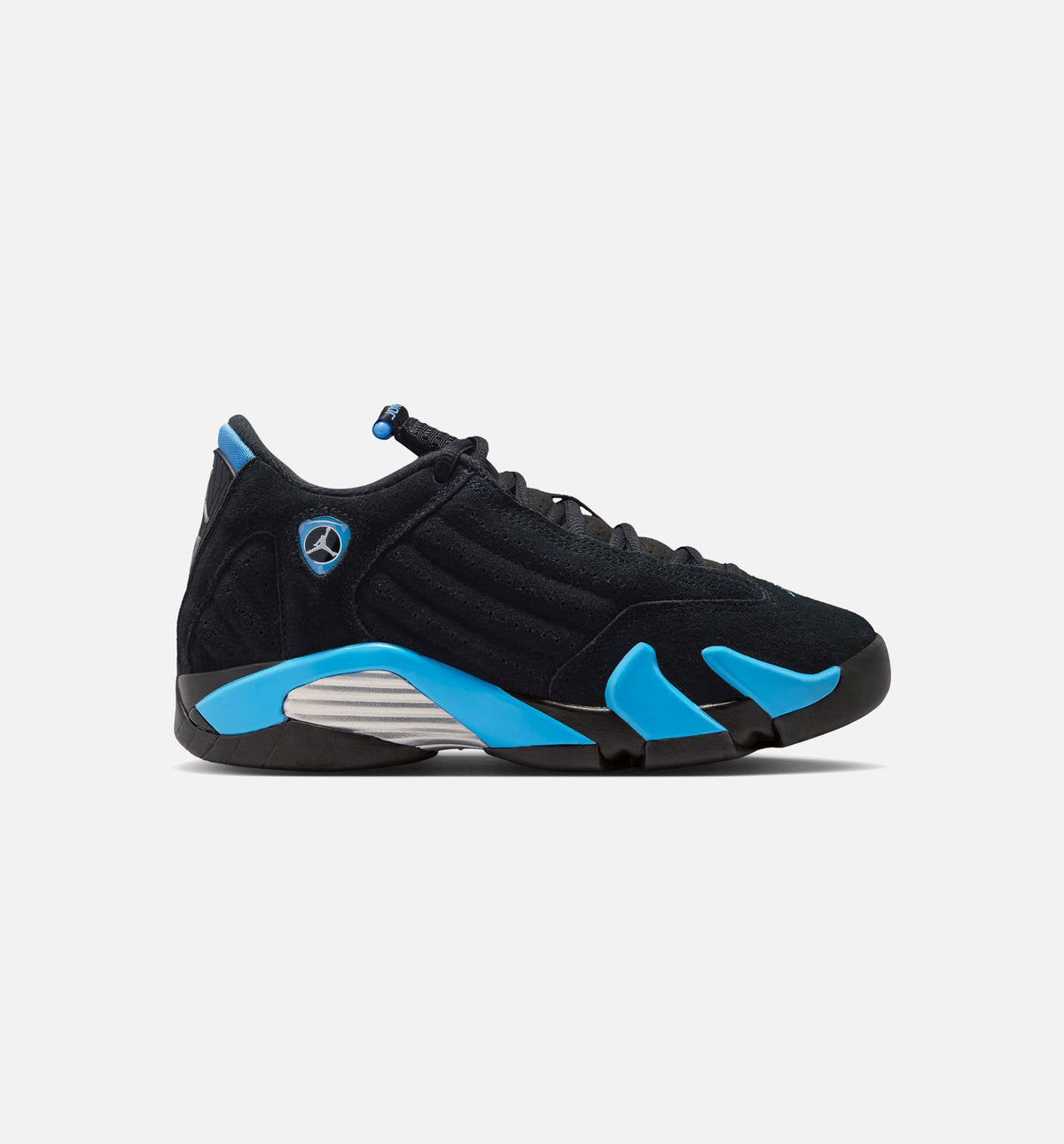 Air Jordan 14 Retro Black University Blue – Grade School Lifestyle Shoe (Black/White/University Blue)