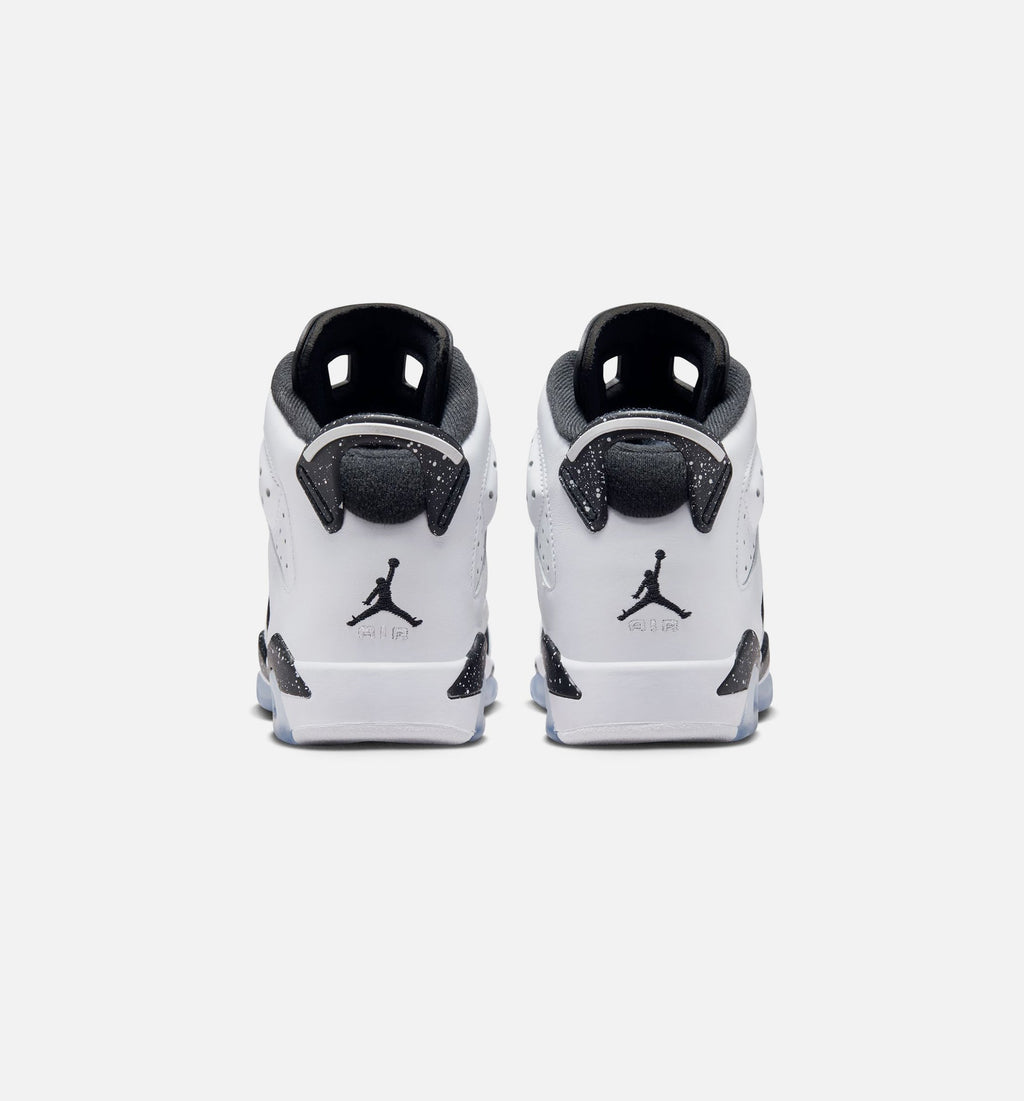 Air Jordan 6 Retro Black and White – Grade School Lifestyle Shoe (Black/White)