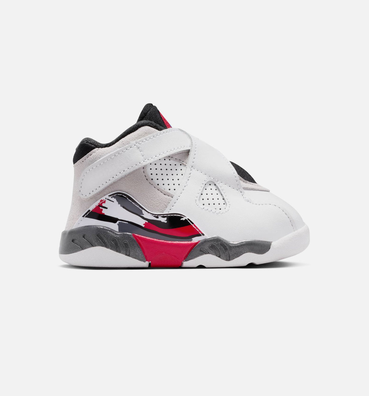 Air Jordan 8 Retro White and True Red – Infant/Toddler Lifestyle Shoe (White/Black/True Red)