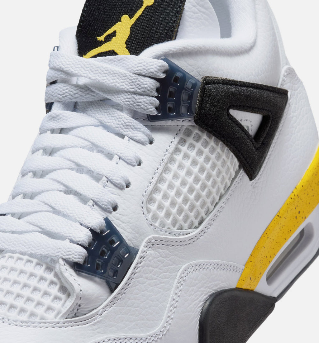 Air Jordan 4 Retro Rare Air Tour Yellow – Men’s Lifestyle Shoe (White/Dark Blue Grey/Black/Tour Yellow)
