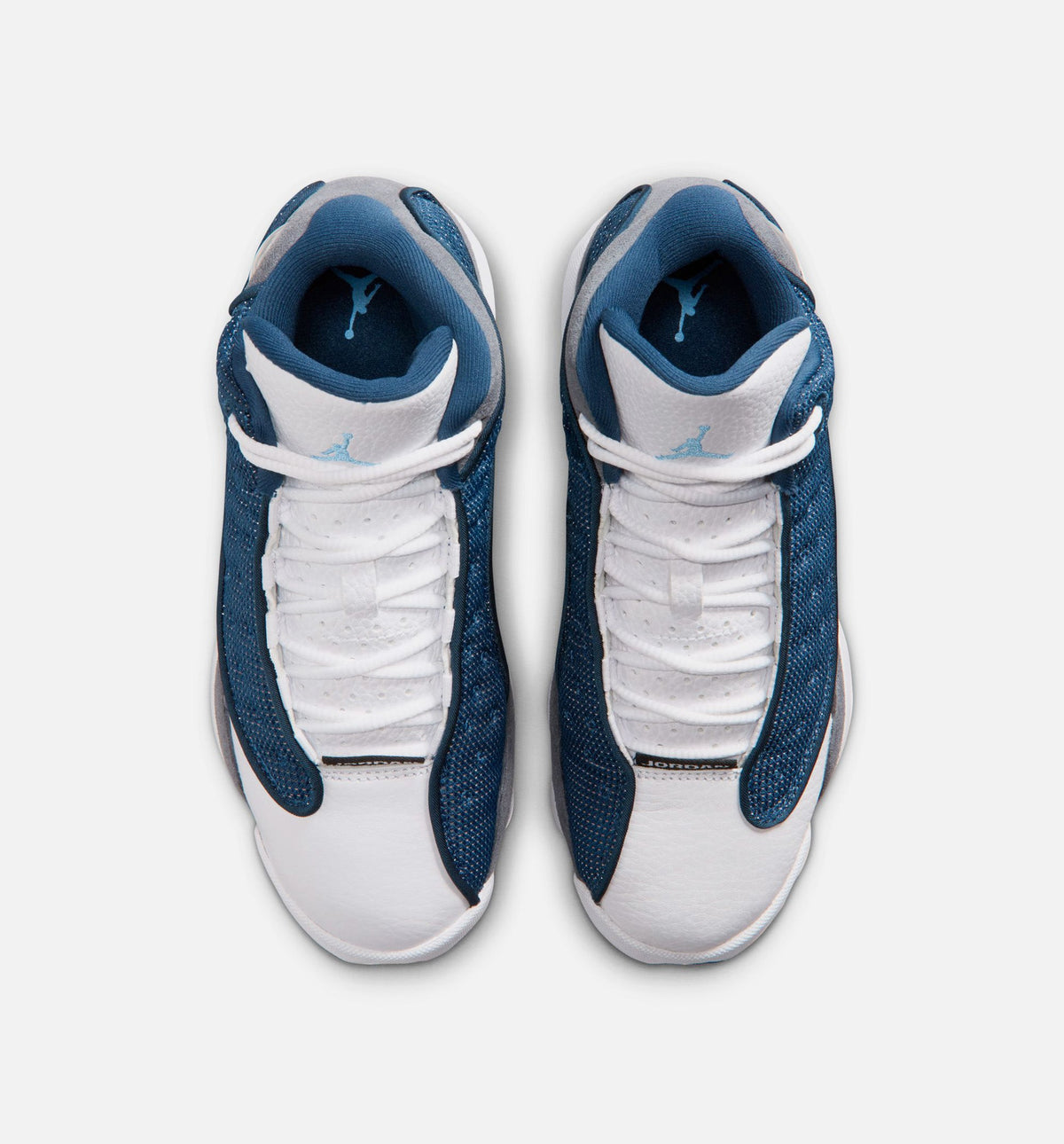 Air Jordan 13 Retro Navy and Flint Grey – Grade School Lifestyle Shoe (Navy/University Blue/Flint Grey/White)