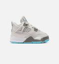 Air Jordan 4 Retro Blue Chill – Infant/Toddler Lifestyle Shoe (Photon Dust/Blue Chill/Flat Pewter/White/Blue Tint)