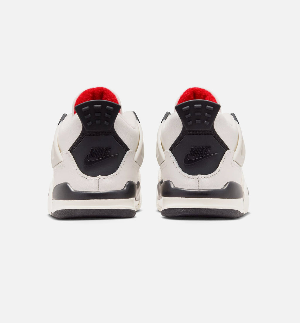 Air Jordan 4 Retro Flight Club – Infant/Toddler Lifestyle Shoe (Sail/Black/University Red)