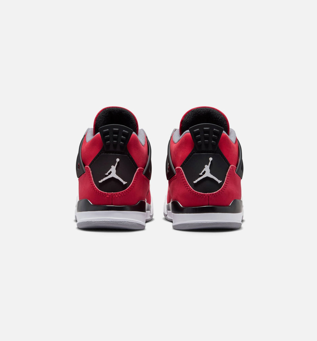 Air Jordan 4 Retro Toro Bravo – Preschool Lifestyle Shoe (Fire Red/White/Black/Cement Grey)