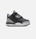 Air Jordan 3 Retro Black Cement – Infant/Toddler Lifestyle Shoe (Black/Fire Red/Cement Grey/Summit White)