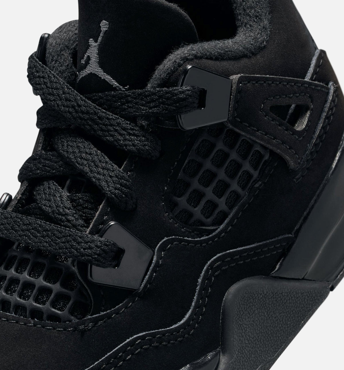 Air Jordan 4 Retro Black Cat – Infant/Toddler Lifestyle Shoe (Black/Light Graphite)