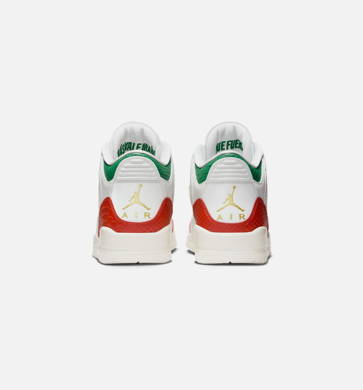 Air Jordan 3 Retro El Vuelo – Men’s Lifestyle Shoe (Summit White/Pine Green/Dragon Red/Metallic Gold)