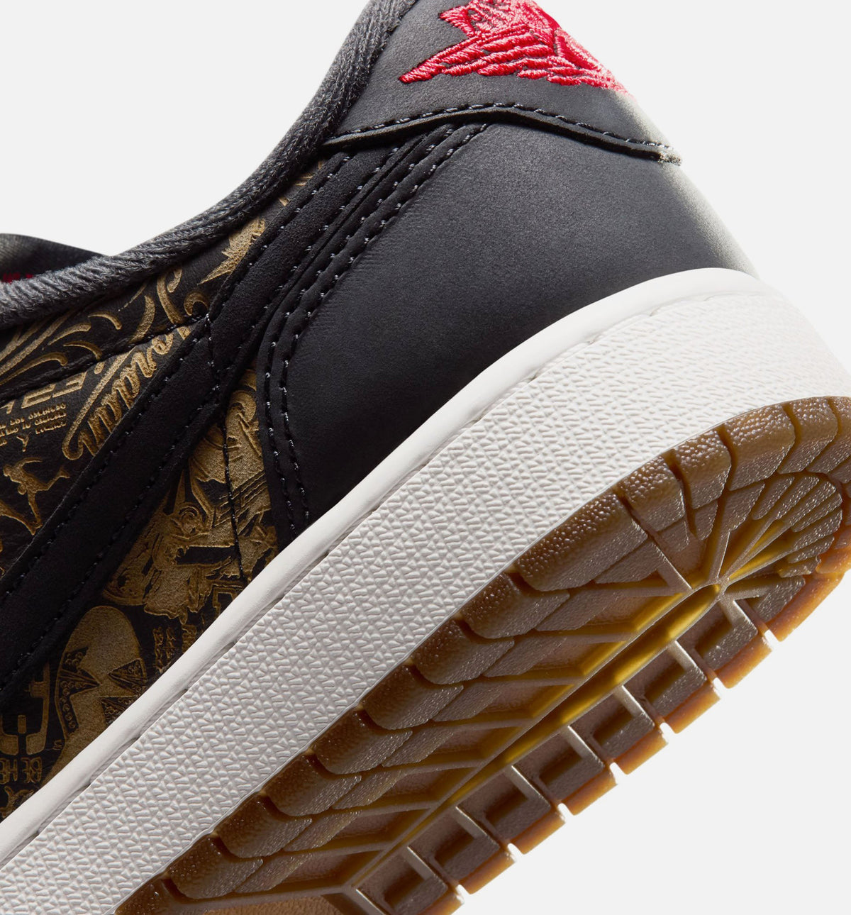Air Jordan 1 Retro Low OG Laser Black and Varsity Red – Grade School Lifestyle Shoe (Black/Varsity Red/Summit White)