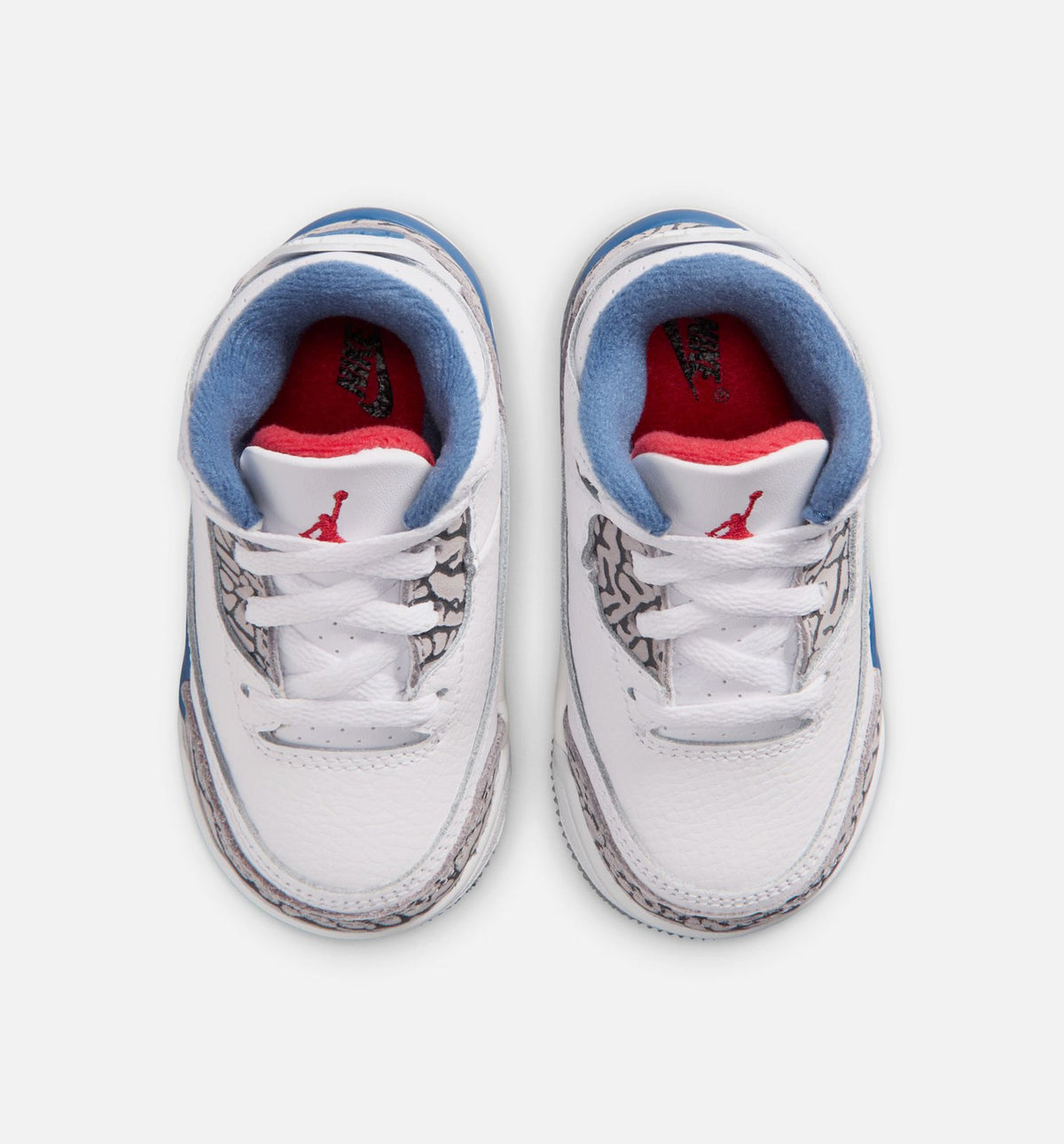 Air Jordan 3 Retro OG True Blue – Infant/Toddler Lifestyle Shoe (White/Fire Red/True Blue)