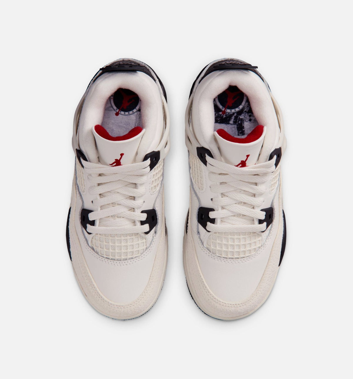 Air Jordan 4 Retro Flight Club – Preschool Lifestyle Shoe (Sail/Black/University Red)