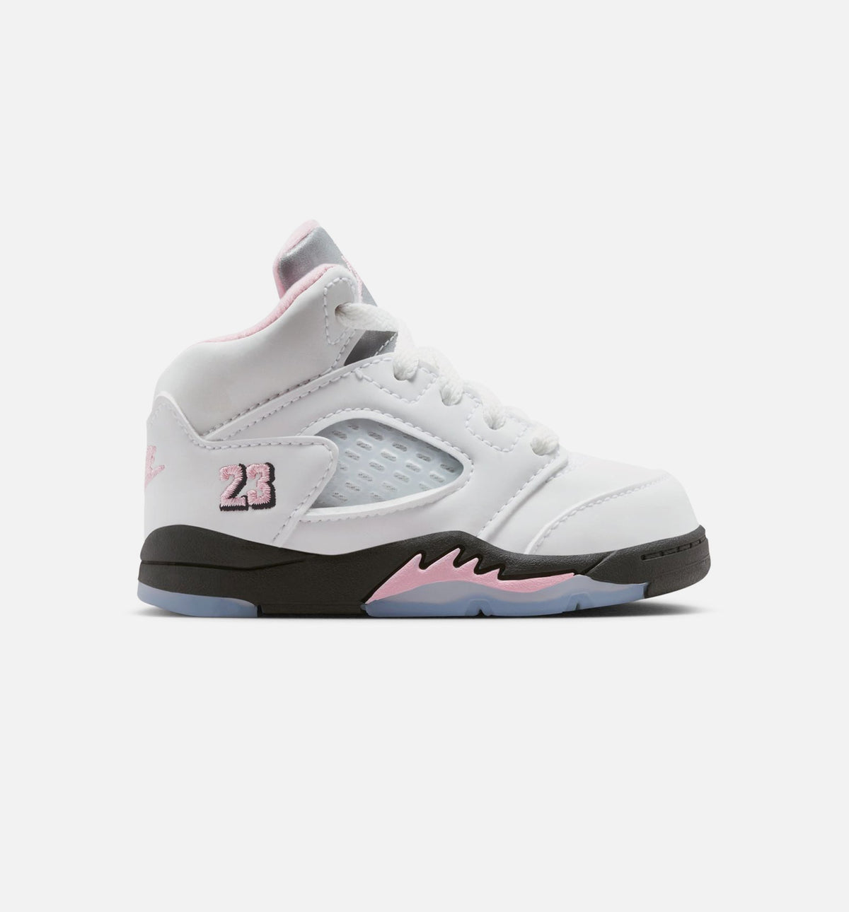 Air Jordan 5 Retro Medium Soft Pink – Infant/Toddler Lifestyle Shoe (White/Black/Medium Soft Pink)