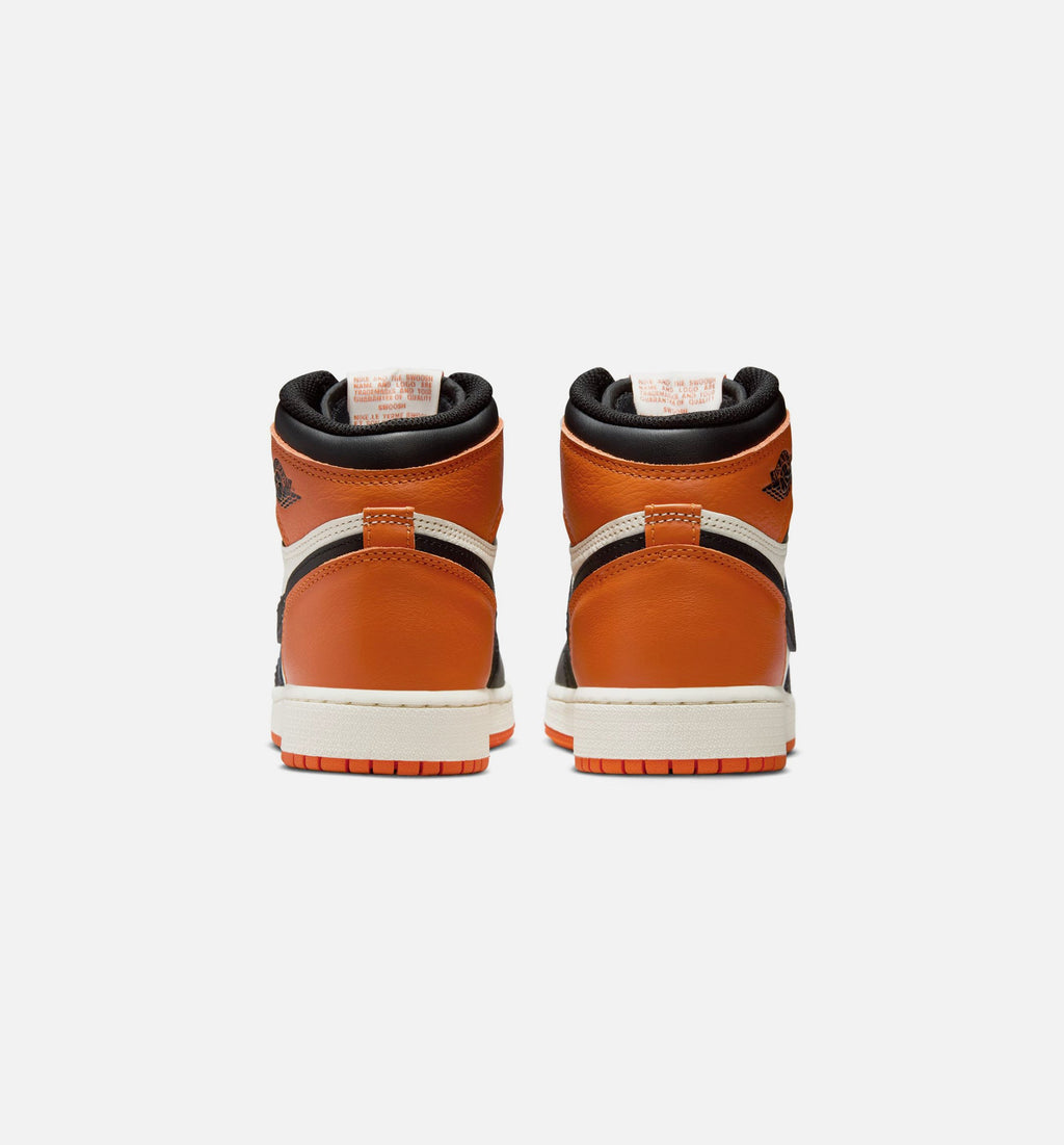 Air Jordan 1 Retro High OG Shattered Backboard – Grade School Lifestyle Shoe (Black/Sail/Starfish)