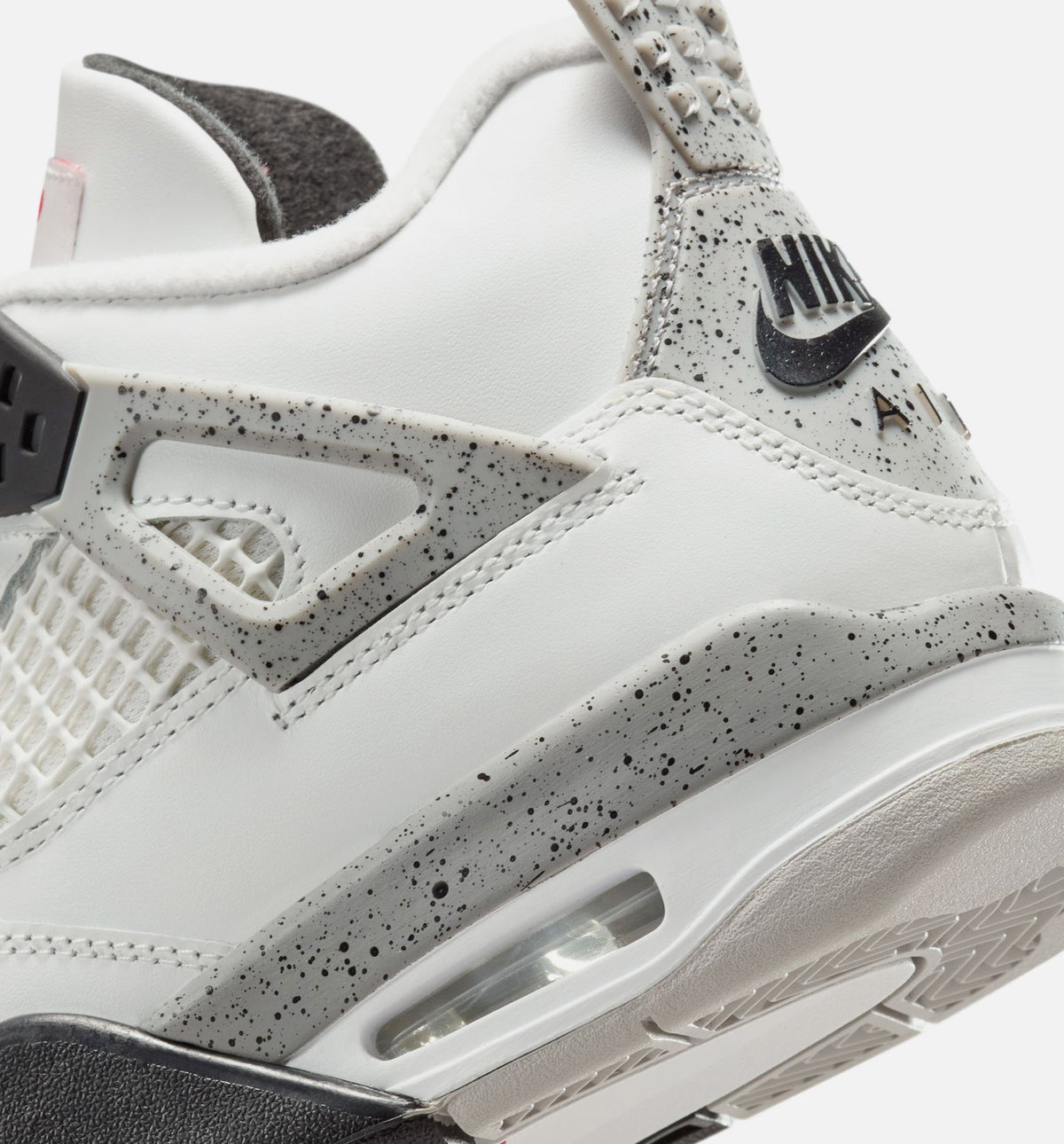 Air Jordan 4 Retro White Cement – Grade School Lifestyle Shoe (Summit White/Fire Red/Cement Grey/Black)