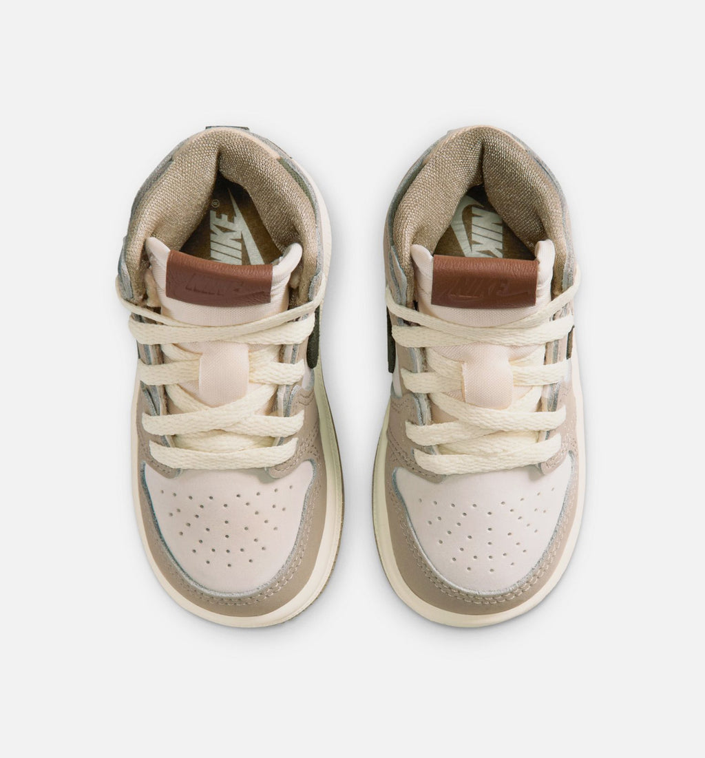 Air Jordan 1 Retro High OG Khaki – Infant/Toddler Lifestyle Shoe (Khaki/Sail/Coconut Milk/Cargo Khaki)
