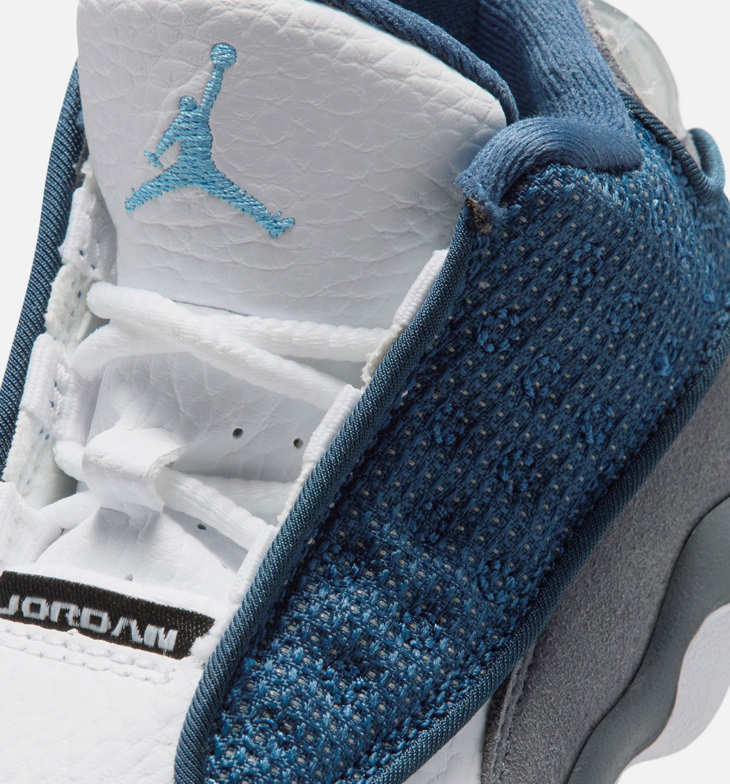 Air Jordan 13 Retro Navy and Flint Grey – Infant/Toddler Lifestyle Shoe (Navy/University Blue/Flint Grey/White)
