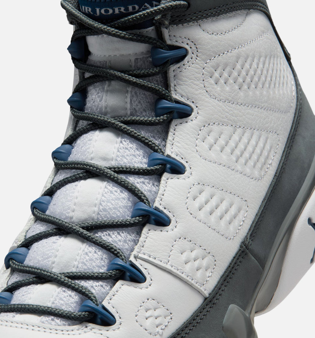 Air Jordan 9 Retro Flint Grey and French Blue – Men’s Lifestyle Shoe (White/French Blue/Flint Grey)