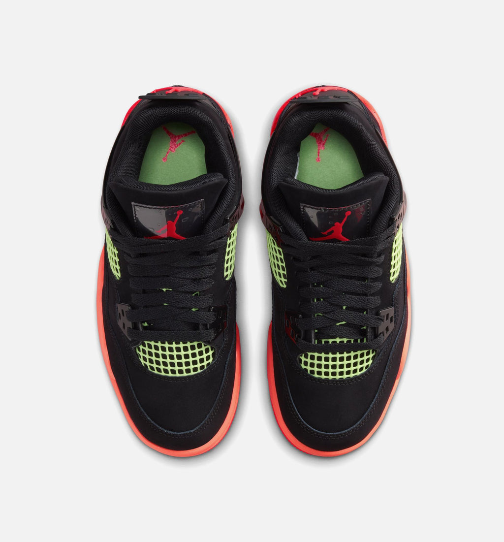 Air Jordan 4 Retro Black Infrared 23 – Grade School Lifestyle Shoe (Black/Infrared 23/Bright Mango)