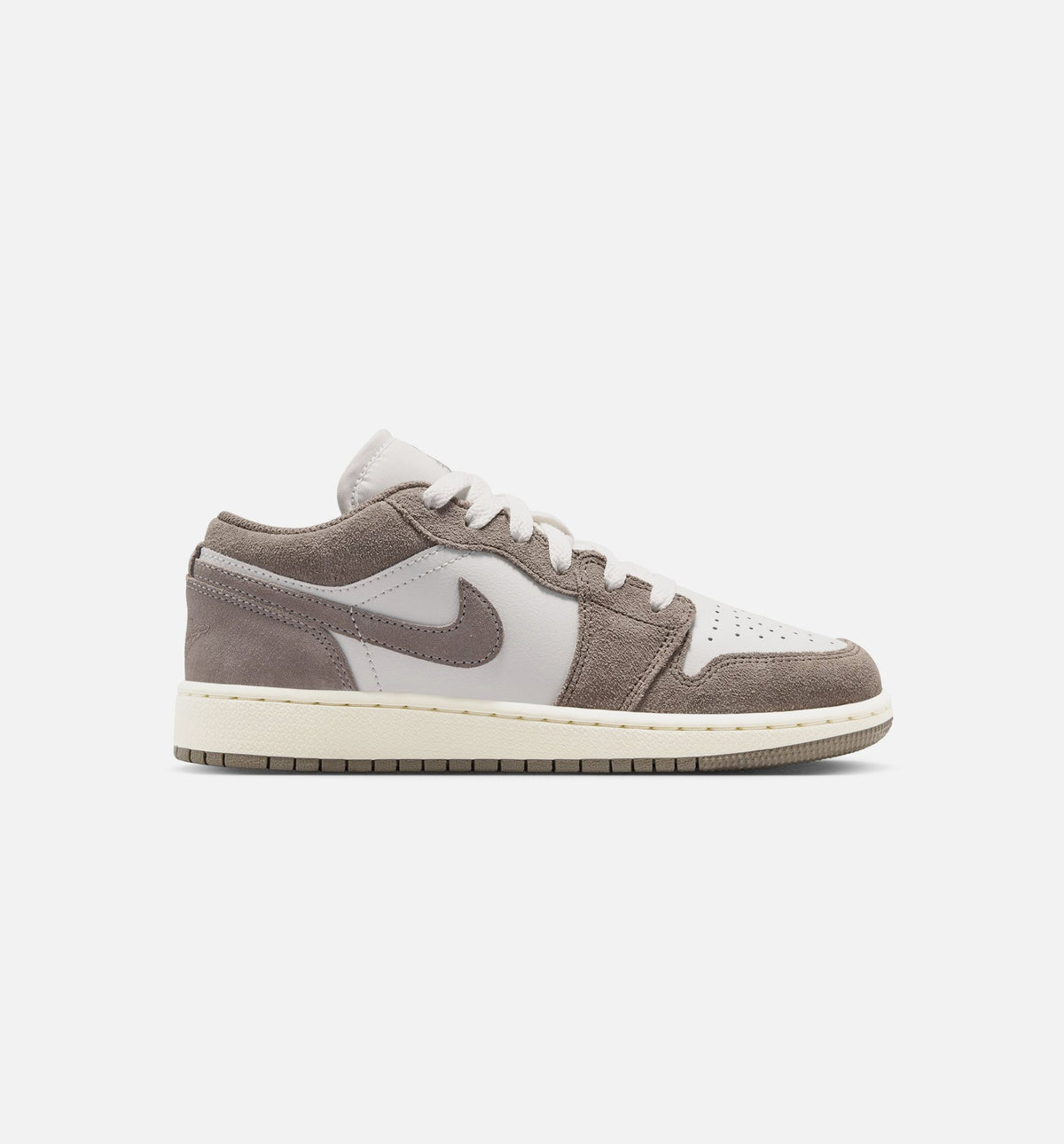 Air Jordan 1 Low – Grade School Lifestyle Shoe (Olive Grey/Enigma Stone/Summit White)
