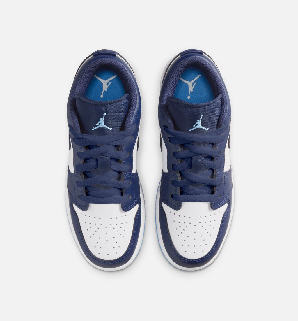 Air Jordan 1 Low – Grade School Lifestyle Shoe (Midnight Navy/University Blue/White)